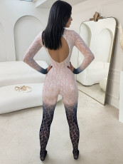 SC Sexy Hollow Out Knits Lace Jumpsuit GQNF-Y00589QL