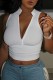 SC Solid Color V Neck Tight Tank Top GFCF-1289