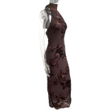 SC Strappy Backless Elegant Maxi Dress GQNF-Y00504DC