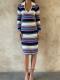 SC Stripe Contrast Color Knits Midi Dress GQNF-Y00303DM