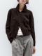 SC Double-breasted Lapel Collar Knit Cardigan Coats GQNF-Y00269CM