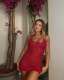SC U Neck Tassel Sling Mini Dress GQNF-F00127DM