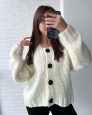 SC Single-breasted Loose Knits Sweater GQNF-Y00262CM