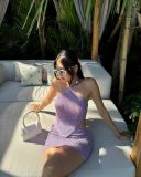 SC Backless Halterneck Knits Top Two Piece Skirts Set GQNF-F00129SM