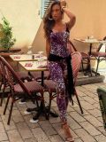 SC Leopard Print SlingTight Faux Two-piece Jumpsuit GQNF-Y00237QC
