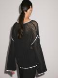 SC Long Sleeve Knits Loose Hollow Out Tops GQNF-Y00243CM