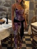 SC Leopard Print SlingTight Faux Two-piece Jumpsuit GQNF-Y00237QC