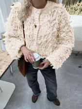SC Knits Tassel Long Sleeve Button Coats GQNF-F00121CM