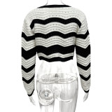 SC Stripe Color Block Knits Cardigan GQNF-Y00212TM