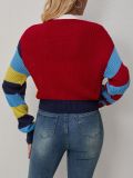 SC Color Block Letter Print Short Coats GQNF-F00038T