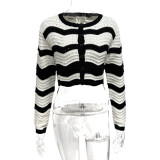 SC Stripe Color Block Knits Cardigan GQNF-Y00212TM