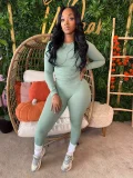 SC Sport Fitness Solid Color Two Piece Pants Set SFY-815