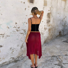 SC Solid Color Lace Sling Tops FL-JY25339MHO