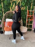 SC Sport Fitness Solid Color Two Piece Pants Set SFY-815