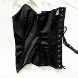SC Mesh Patchwork Tie Up Wrap Chest Tops GPBY-7411