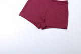 SC Deep V Neck Strapless Pajamas Shorts Loungewear Set DLSF-K25S87170