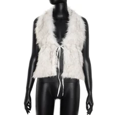 SC Sexy Furzzy Backless Sleeveless Tops GDSF-D25TP245