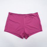SC Solid Color Halterneck Tie Up Top Two Piece Shorts Set GDSF-D25ST560