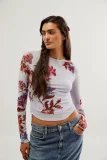 SC Mesh Print Long Sleeve T Shirt GWLS-202401