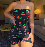 SC Sexy Print Slim Tube Top Romper GWLS-LD201060