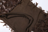 SC Halterneck V Neck Sexy Two Piece Skirts Set DLSF-K25S76192