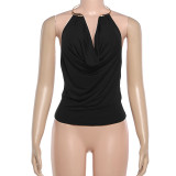 SC Solid Color Halterneck Backless Tops GZJQ-K25B87999