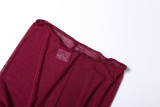 SC Solid Color Long Sleeve Tight Three Piece Pants Set GZJQ-K25S89466