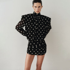 SC Polka Dots Print Backless Mini Dress XEF-K25D88364