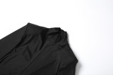 SC Long Sleeve Solid Color Maxi Dress XEF-K25D88955