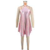 SC Halterneck Tie Up Backless Mini Dress XHXF-477