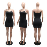 SC Lace Round Neck Dress+Sling Mini Dress  CYA-902185
