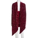 SC Sexy Off Shoulder Sequin Irregular Mini Dress GSZM-J25DS459
