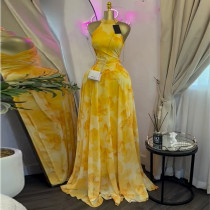 SC Printed Sleeveless Slim Maxi Dress GMSF-9608