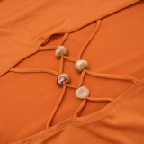 SC Hollow Out Tie Up Tube Top MinI Dress GSZM-D25DS577