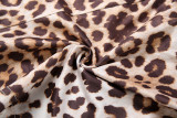 SC Leopard Print Tie Up Warp Chest Two Piece Short Set GSLF-K25S86184