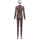 SC Leopard Print Long Sleeve Three Piece Pants Set GSLF-K25S86810