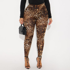 SC Leopard Print High Waist Tight Pants GDSF-J25PT470