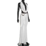 SC Solid Color Tight Sleeveless Two Piece Pants Set GDSF-J25ST472