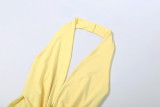 SC Solid Color Deep V Neck Backless Maxi Dress GYME-K25D86748