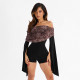 SC One Shoulder Leopard Print Romper MXBF-J25RP468