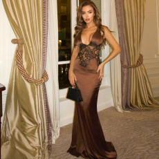 SC Deep V Neck Backless Evening Dress GYME-K25D86413