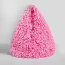 SC Plush High-Capacity Faux Sheepskin Triangle Shoulder Bag HBRS-5123