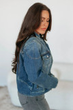SC Fashion Washed Loose Denim Jacket Coats GYAN-89349