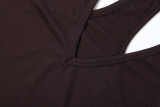 SC Solid Color V Neck Vest Dress GYME-K25D89490