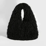 SC Plush High-Capacity Faux Sheepskin Triangle Shoulder Bag HBRS-5123