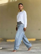 SC Plus Size Fashion Loose Wide Leg Jeans GYLN-8785