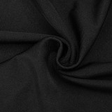 SC Slash Shoulder Sold Color Top Seven-Tenths Pants Suit MXBF-J25ST489
