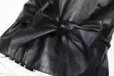 SC Plus Size Fur Collar Fur PU Leather Coat HHMY-5723