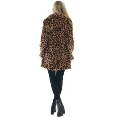 SC Plus Size Rabbit Fur Leopard Print Loose Plush Coats HHMY-9092