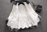 SC Plus Size White Rabbit Fur Hooded Coat HHMY-XF-腰带豹纹超长